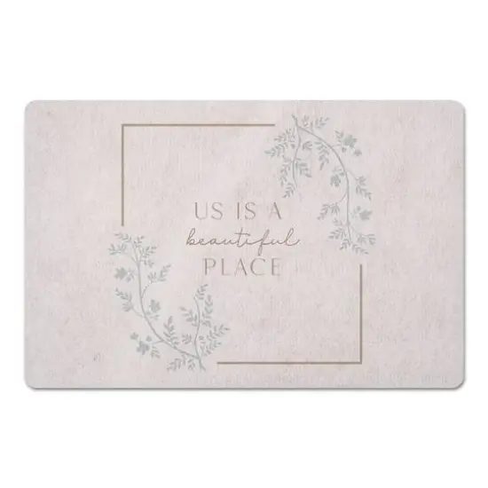 18" x 27" Us is A Beautiful Place Floor Mat {1}