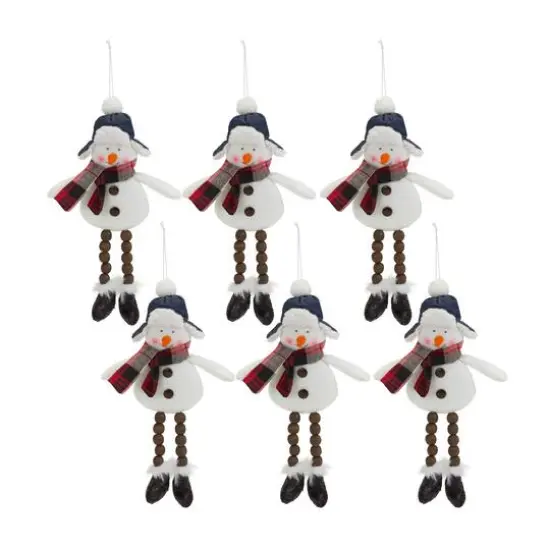 6 Pack 10" Snowman Ornaments {4}