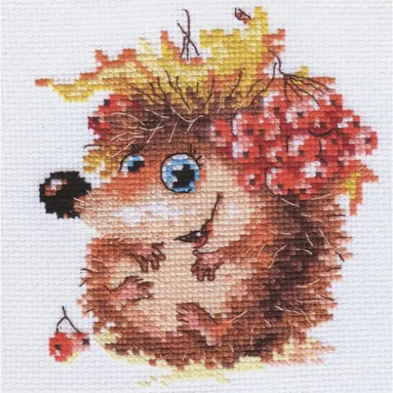 Alisa Autumn Hedgehog Cross Stitch Kit {1}