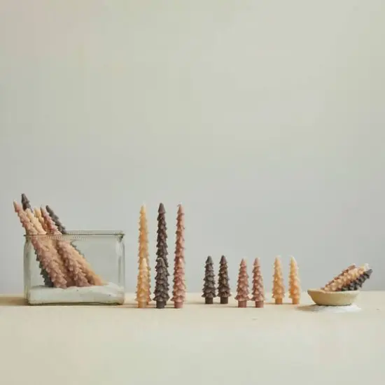 Hello Honey 10" Khaki Seasonal Silhouette Tree Shaped Taper Candles, 2ct. {4}