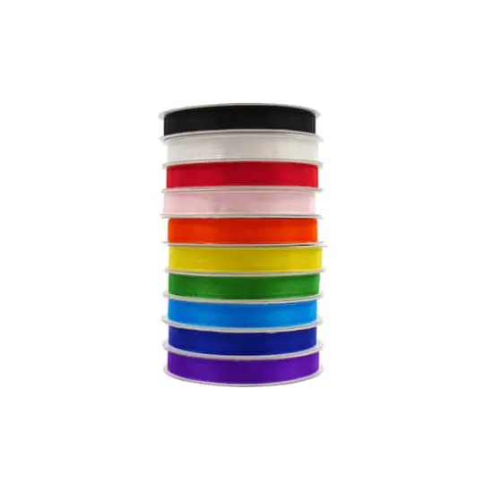 10 Color Sheer Value Pack Ribbon by Celebrate It&reg; Rainbow {3}