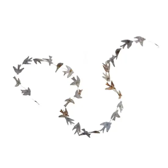 Hello Honey&reg; 6ft. Distressed Zinc Finish Metal & Wire Bird Garland {1}