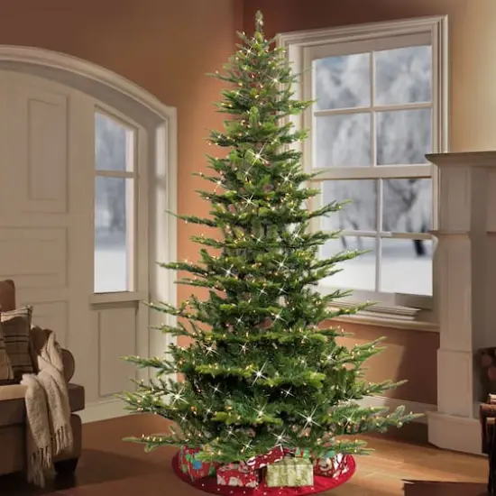 7.5ft. Pre-Lit Aspen Fir Artificial Christmas Tree, Warm White Lights {7}