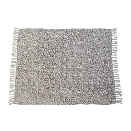 Hello Honey&reg; Neutral Floral Pattern Cotton Throw Blanket with Fringe {1}