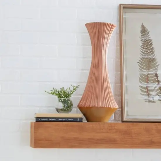 Rust Ceramic Modern Vase, 20" x 8" x 8" {8}