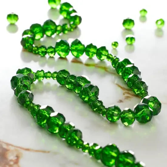 Glass Faceted Rondelle Beads by Bead Landing&trade; Dark Green {3}