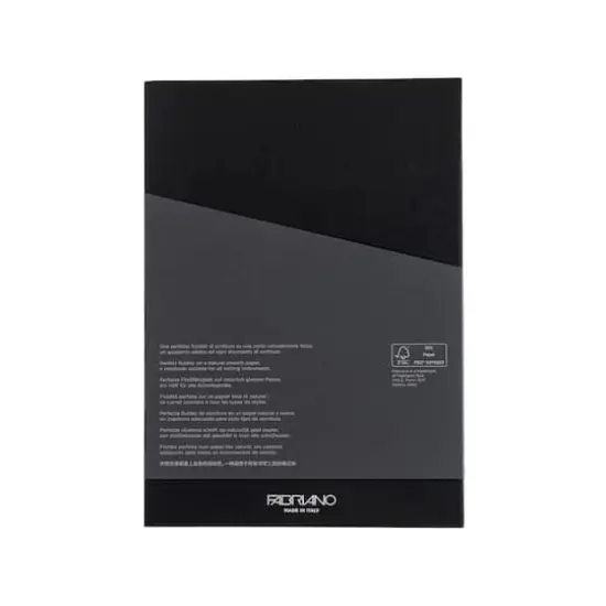Fabriano&reg; EcoQua Plus A4 Lined Glue-Bound Notebook Black {8}