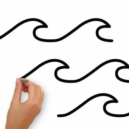 RoomMates Simplistic Waves Peel & Stick Wall Decals {6}