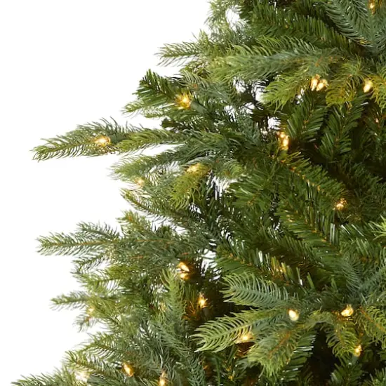 8ft. Pre-Lit North Carolina Spruce Artificial Christmas Tree, Clear LED Lights {4}