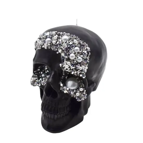 5" Black Skull with Pearls Unscented Candle by Ashland&reg; {1}