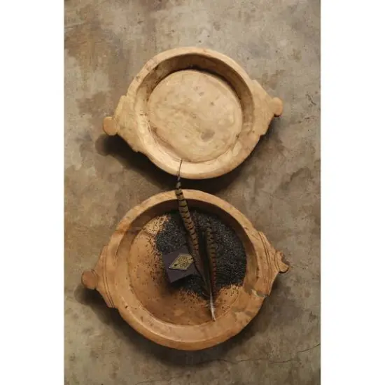Hello Honey&reg; Hand Carved Wooden Bowl Set {3}