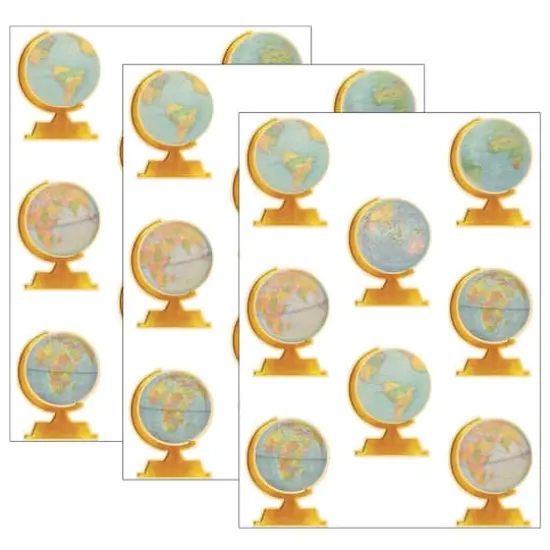 Teacher Created Resources Travel The Map Globes Accents, 3 Packs of 30 {1}