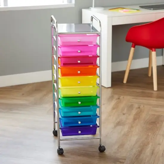 10 Drawer Rolling Cart by Simply Tidy&reg; Rainbow {3}