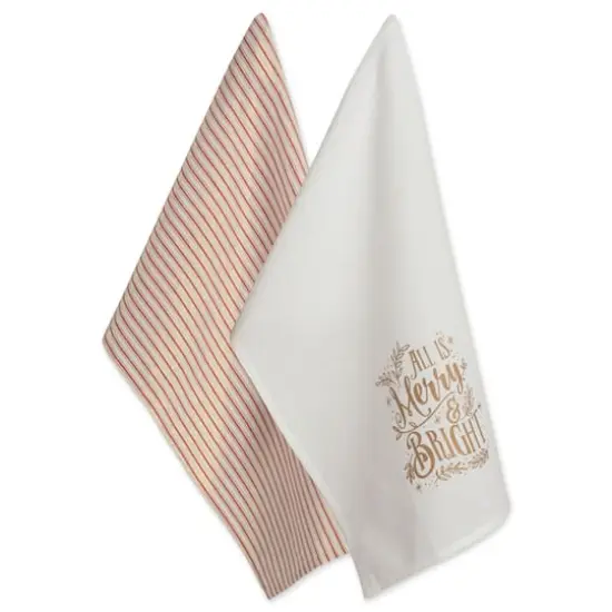 DII&reg; Assorted Merry & Bright Christmas Dishtowel Set {1}