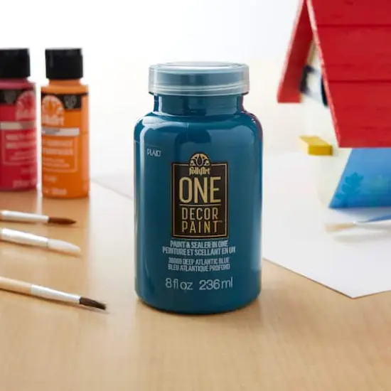 FolkArt&reg; One D&eacute;cor Paint&trade;, 8oz. Deep Atlantic Blue {3}