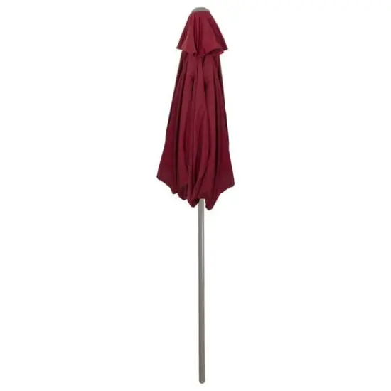 7.5ft. Outdoor Patio Market Umbrella with Hand Crank Burgundy {5}