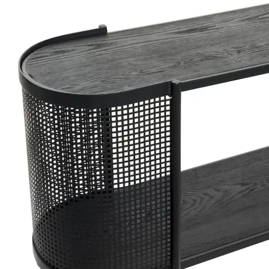 Black Contemporary Metal Console Table, 32" x 47" {5}