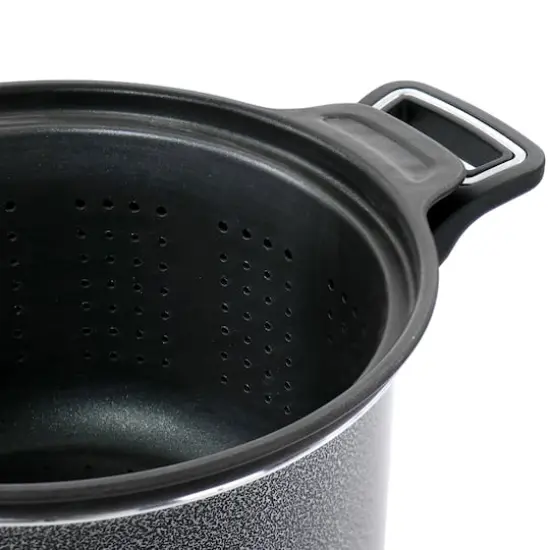 Oster Clairborne 3-Piece Charcoal Gray Aluminum Nonstick Pasta Pot with Lid {7}