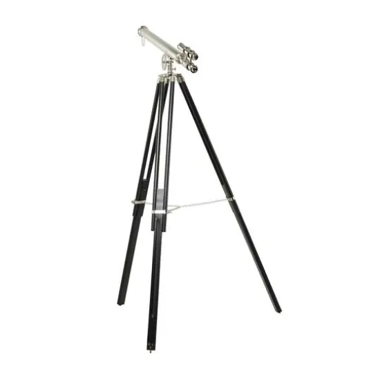 57" Silver Metal Telescope Decoration {7}