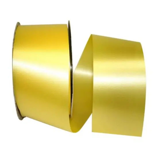 JAM Paper 2.5" x 100yd. Plastic Florentine Ribbon Yellow {1}