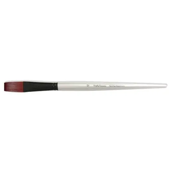 Simply Simmons Extra-Firm Synthetic Long Handle Flat Brush {1}