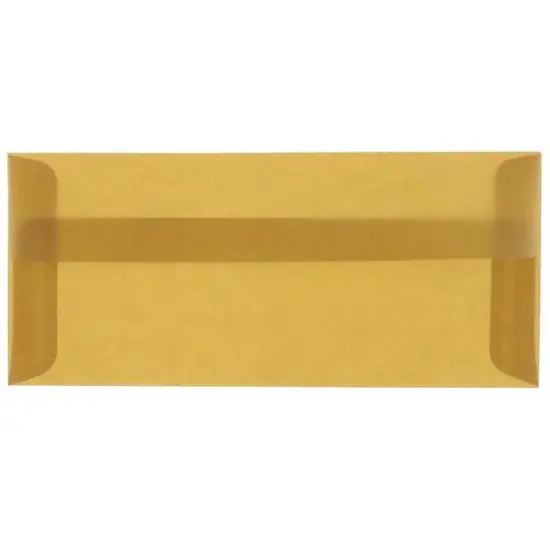JAM Paper 4.125" x 9.5" Business Translucent Vellum Envelopes, 25ct. Earth Brown {1}