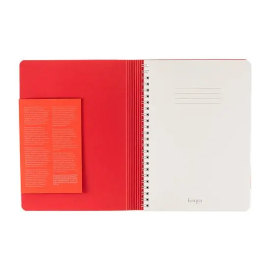 Fabriano&reg; Ecoqua Plus Dotted A5 Hidden Spiral-Bound Notebook Red {8}