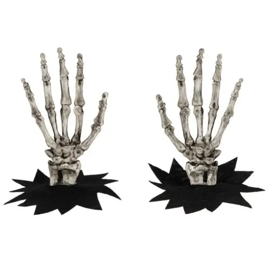 7" Skeleton Hands Halloween Window Decoration {1}
