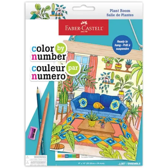 Faber-Castell&reg; Plant Room Color by Number Wall Art Kit {1}