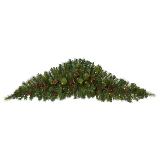 6ft. Pre-Lit Berry & Pinecone Artificial Christmas Swag {1}