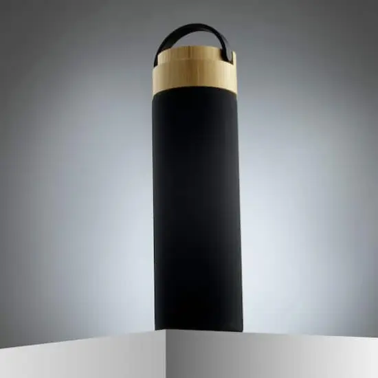 JoyJolt&reg; 20oz. Glass Water Bottle with Carry Strap & Non Slip Silicone Sleeve Black {8}