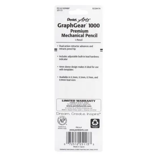 Pentel&reg; GraphGear 1000&trade; Mechanical Pencil, 0.3mm {6}
