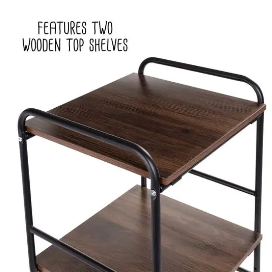 Honey Can Do Black 4-Tier Rolling Cart {13}