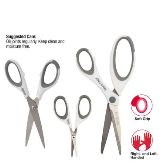 SINGER&reg; Comfort Grip 3 Piece Multipurpose Fabric Scissors Set {4}