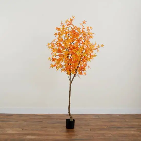 7ft. Autumn Maple Artificial Fall Tree {6}