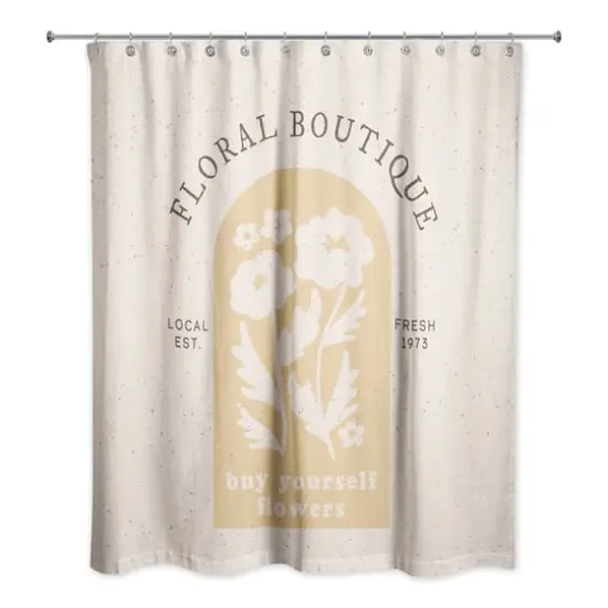 Floral Boutique Mod Sign 71" x 74" Shower Curtain {3}