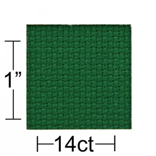 Essentials by Leisure Arts 14 Count Aida Cloth, 30" x 36" Kelly Green {4}