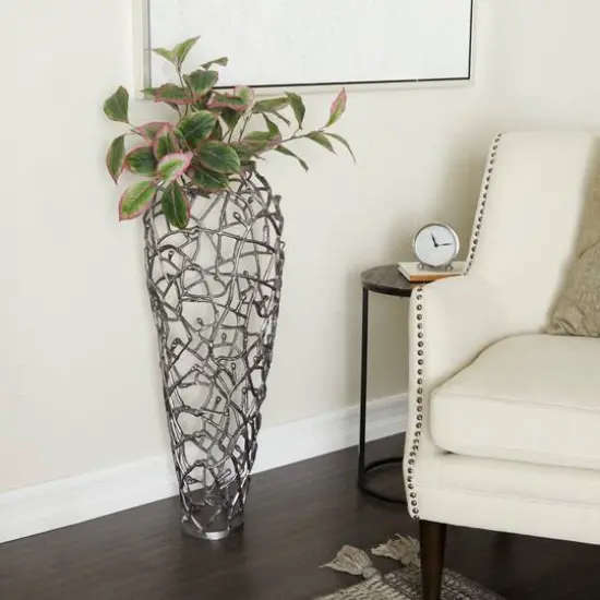 Gold Contemporary Vase, 12" x 12" x 33" {8}