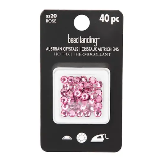 SS20 Round Hotfix Austrian Crystals by Bead Landing&trade;, 40ct. Rose {5}