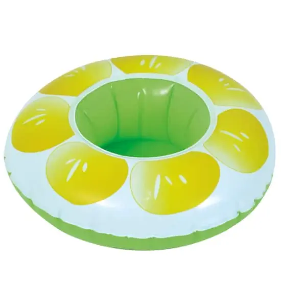 9" Lemon Slice Inflatable Floating Drink Holder {1}