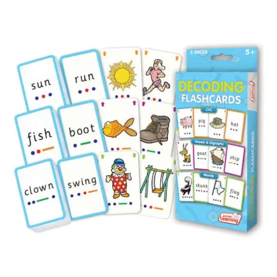Junior Learning® CVC, Vowels Digraphs & Blends Decoding Flashcards {1}