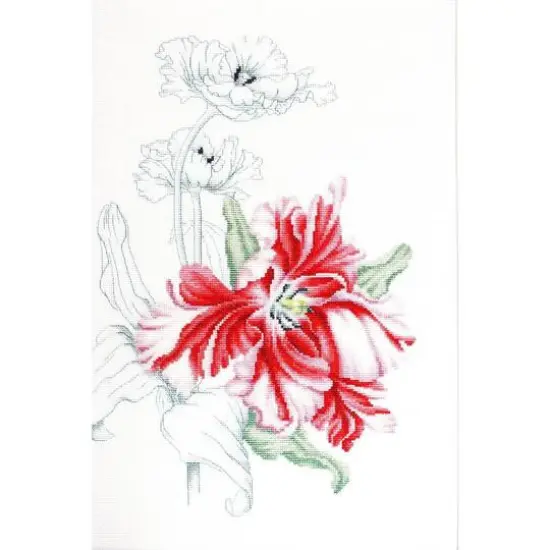 Luca-s Red Tulips Counted Cross Stitch Kit {4}