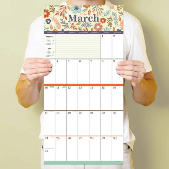 TF Publishing 2024 Big Grid-Floral Wall Calendar {6}