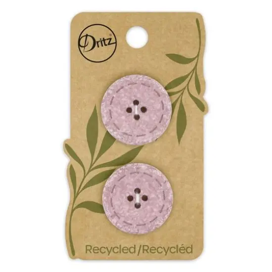 Dritz&reg; 25mm Recycled Cotton Round Stitch Button, 6ct. Natural {2}