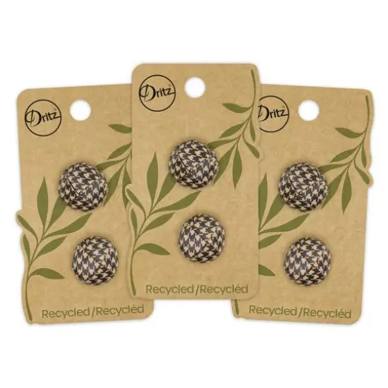Dritz&reg; 18mm Herringbone Recycled Leather Round Buttons, 6ct. {7}