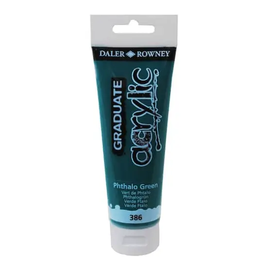 Daler-Rowney&reg; Graduate Acrylic Paint, 120mL 386 Phthalo Green {1}