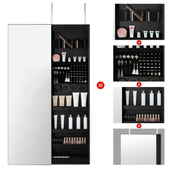 NEX&trade; Wall-Mounted Sliding Door Full Mirror Jewelry Armoire {6}