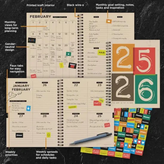 TF Publishing 2025-2026 Stamp Out Medium Weekly/Monthly Planner {8}