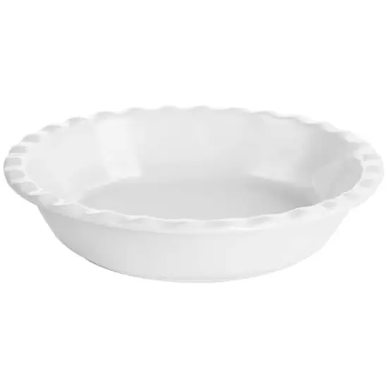 Martha Stewart 10" White Ceramic Pie Dish {1}