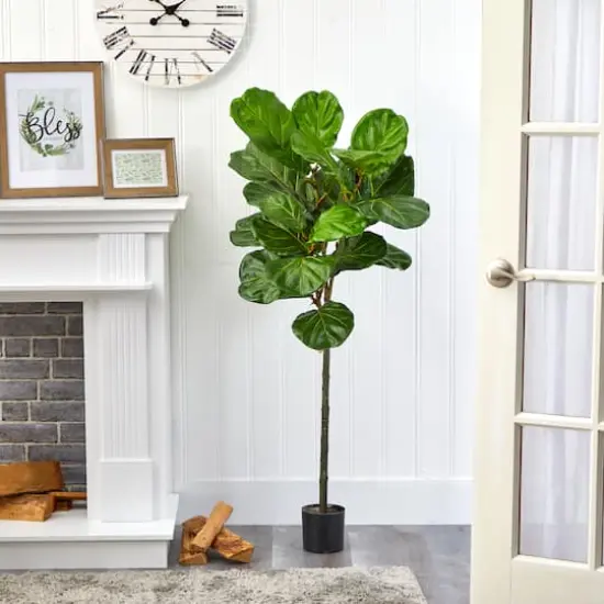 4.5ft. Potted Fiddle Leaf Artificial Tree {4}